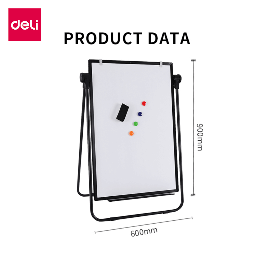 กระดานฟลิปชาร์ท กระดานไวท์บอร์ด DELI E7886-WH-01 ขนาด 60 X 90 CM_9